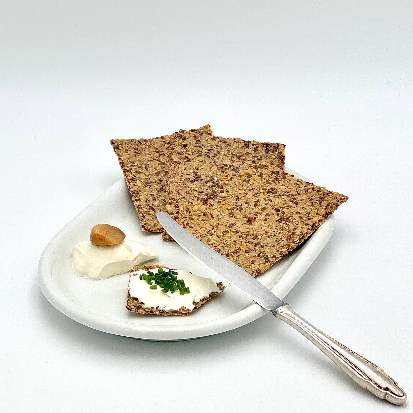 Knoblauch Knäckebrot